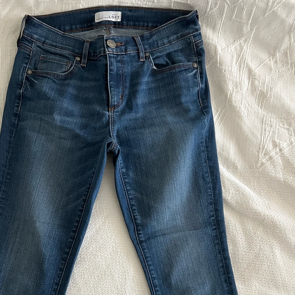 LOFT Women's Skinny Jeans in Dark Blue